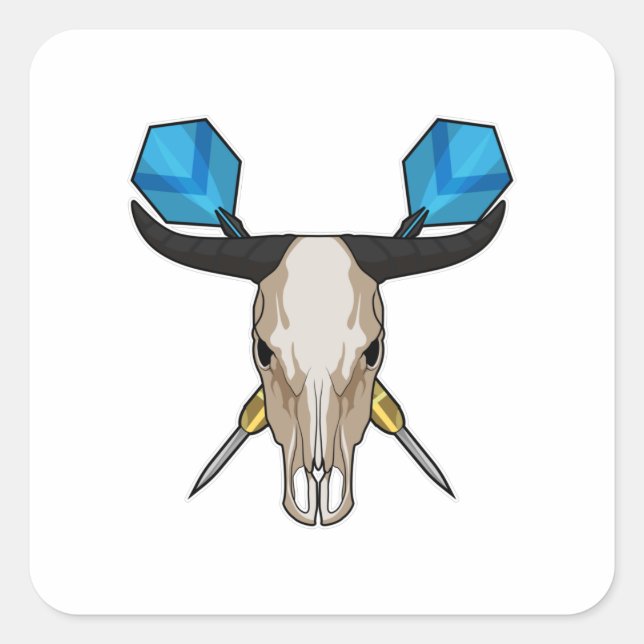 Adesivo Quadrado Ox nas Trevas com Dart (Frente)