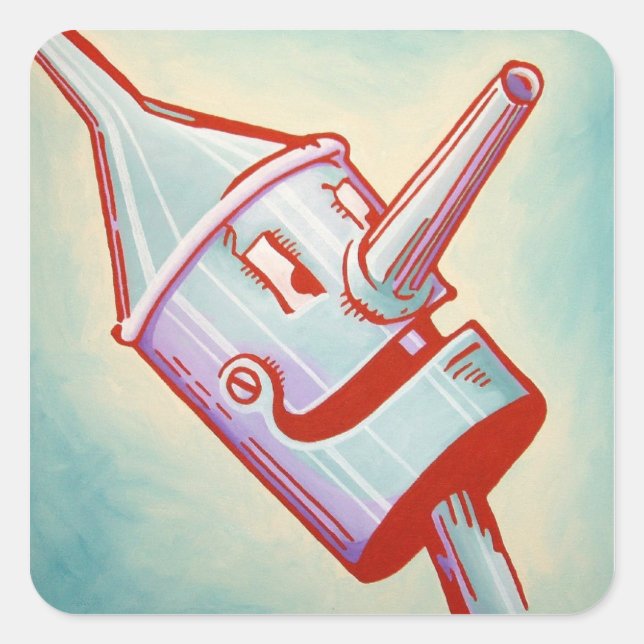 Adesivo Quadrado Oz Sticker - Homem-Cola (Frente)