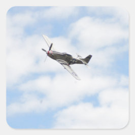 Adesivo Quadrado P51 Mustang em Voo