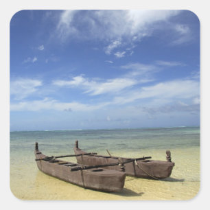 Adesivo Quadrado Pacífico Sul, Polinésia Francesa, Moorea.