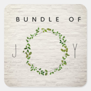 Adesivo Quadrado Pacote De Joy Brick Wreath Sticker