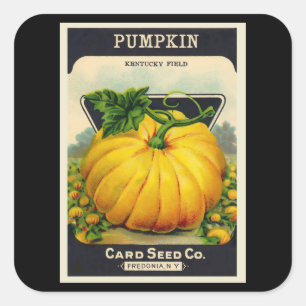 Adesivo Quadrado Pacote de Semente de Bombagem da Placa Vintage