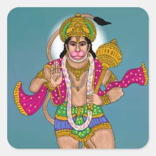 Adesivo Quadrado Pacote de Stickers do Senhor Hanuman