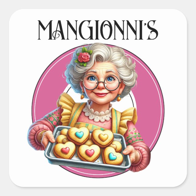 Adesivo Quadrado Padaria (Frente)