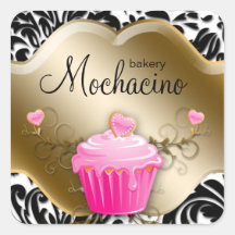 Padaria Cupcake Rosa Dourado