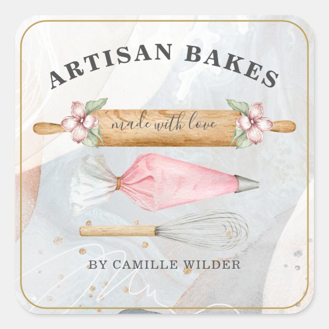 Adesivo Quadrado Padaria pastelaria Panelaria Panelaria Panelaria B (Frente)