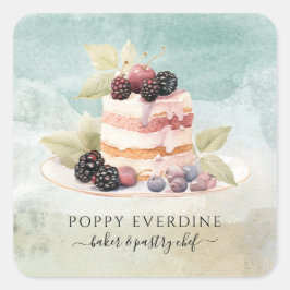 Adesivo Quadrado padaria pastelaria Setor de restauração