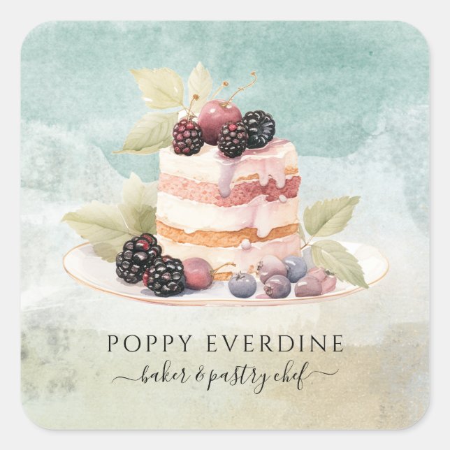 Adesivo Quadrado padaria pastelaria Setor de restauração (Frente)