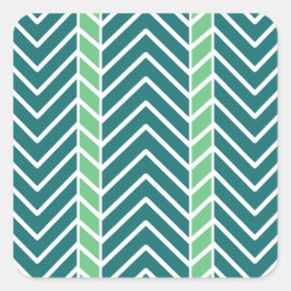 Adesivo Quadrado Padrão Chevron Azul-Verde