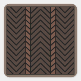 Adesivo Quadrado Padrão Chevron Marrom