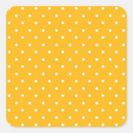 Adesivo Quadrado Padrão contínuo de bolinhas amarelo-laranja
