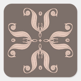 Adesivo Quadrado Padrão das tulipas do Cazaquistão