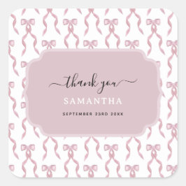 Adesivo Quadrado Padrão de Arco rosa com aquarela do rico