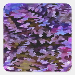 Adesivo Quadrado Padrão de Camuflagem Azul, Rosa e Siena
