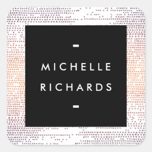 Adesivo Quadrado Padrão de Chuva de Confetti Colorida Moderno