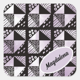 Adesivo Quadrado Padrão de Coleta de Patches Quebrados