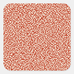 Adesivo Quadrado Padrão de Composição Vermelha