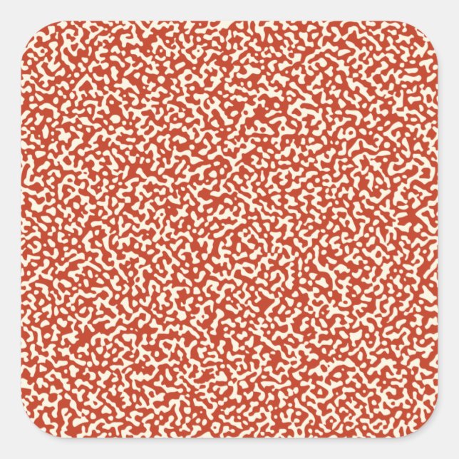 Adesivo Quadrado Padrão de Composição Vermelha (Frente)