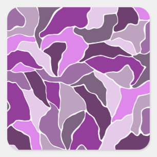 Adesivo Quadrado Padrão de Forma de Matisse Matisse Mosaico Rosa