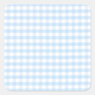 Adesivo Quadrado Padrão de gingham azul claro