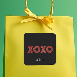 Adesivo Quadrado Padrão de Natal Xadrez Vermelho