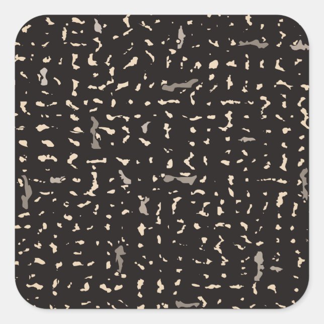 Adesivo Quadrado Padrão de notebook de composição preta e prata (Frente)