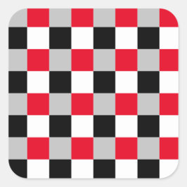 Adesivo Quadrado Padrão de tabuleiro de xadrez editável