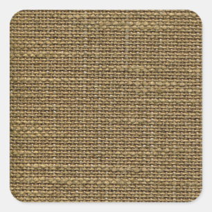 Adesivo Quadrado Padrão de Textura de Burlap Retro