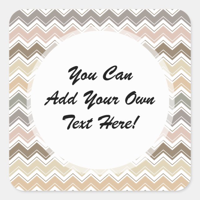 Adesivo Quadrado Padrão de tonalidade terrestre do designer da Chev (Frente)