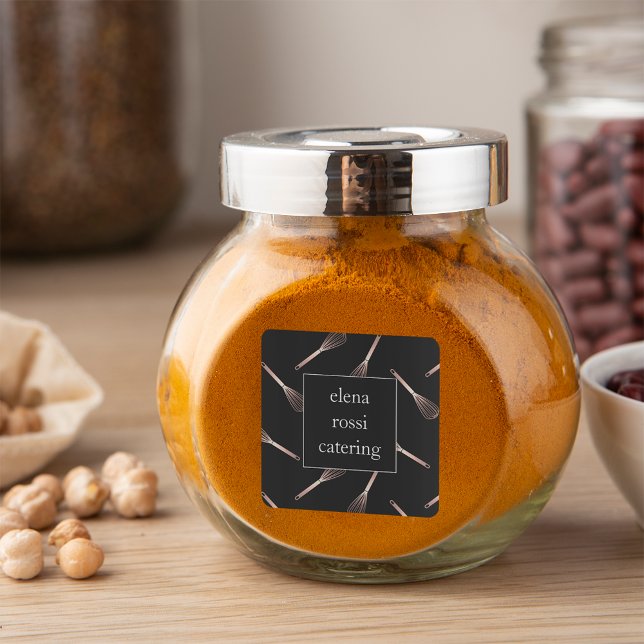 Adesivo Quadrado Padrão de uísque rosa Dourado | Criador de cozinha (Criador carregado)