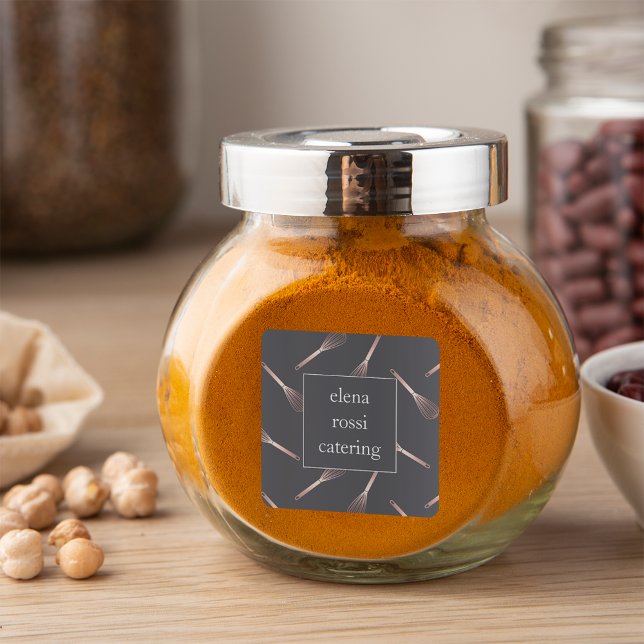 Adesivo Quadrado Padrão de uísque rosa Dourado | Criador de cozinha (Criador carregado)