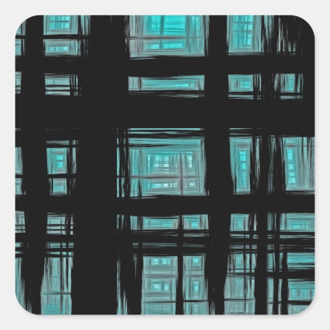 Adesivo Quadrado Padrão de Xadrez moderna do na moda (Frente)