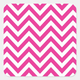 Adesivo Quadrado Padrão de zigzag Chevron Rosa Quente