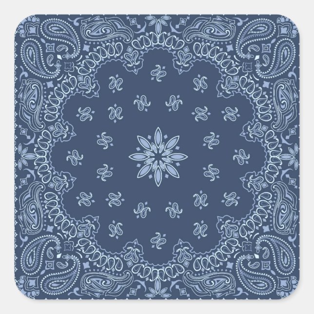 Adesivo Quadrado Padrão decorativo azul e branco (Frente)