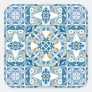 Adesivo Quadrado Padrão do Azulejo português