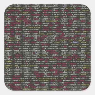 Adesivo Quadrado Padrão do terminal do desenvolvedor