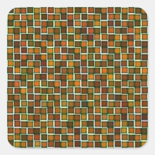 Adesivo Quadrado Padrão dos quadrados de tonalidade abstrato