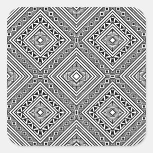 Adesivo Quadrado Padrão étnico sem costura