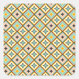 Adesivo Quadrado Padrão geométrico abstrato com formas de diamante