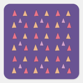 Adesivo Quadrado Padrão Geométrico do Triângulo Púrpura