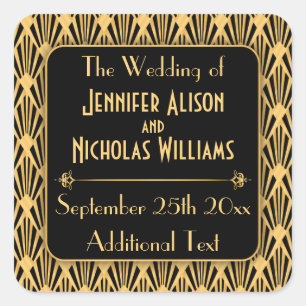 Adesivo Quadrado Padrão Geométrico do Vintage Art Deco 1920 Diamond