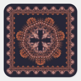 Adesivo Quadrado Padrão mágico simbólico cruzado fractal