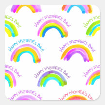 Padrão Rainbow Dia de as mães Feliz