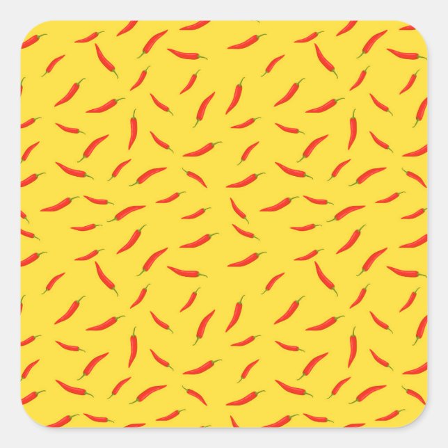 Adesivo Quadrado Padrão Red Chilies (Frente)