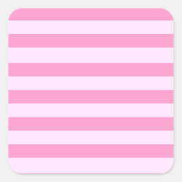 Adesivo Quadrado Padrão Simples Moderno de Stripe Rosa Rosa
