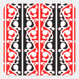 Adesivo Quadrado Padrão Tradicional Maori Kowhaiwhai