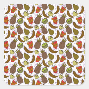Adesivo Quadrado padrão uniforme de fruta Padrão da superfície