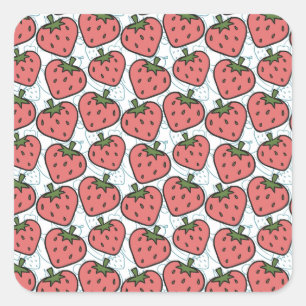 Adesivo Quadrado padrão uniforme de fruta Padrão da superfície