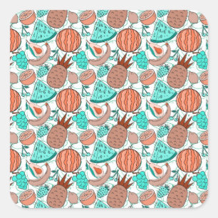 Adesivo Quadrado padrão uniforme de fruta padrão da superfície