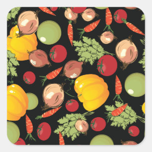 Adesivo Quadrado Padrão Vegetal